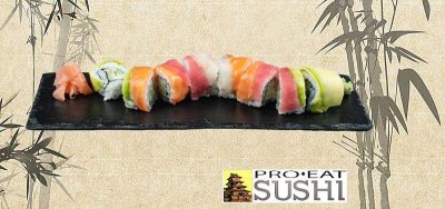 60. Rainbow roll Pro Eat Sushi Bar dostava