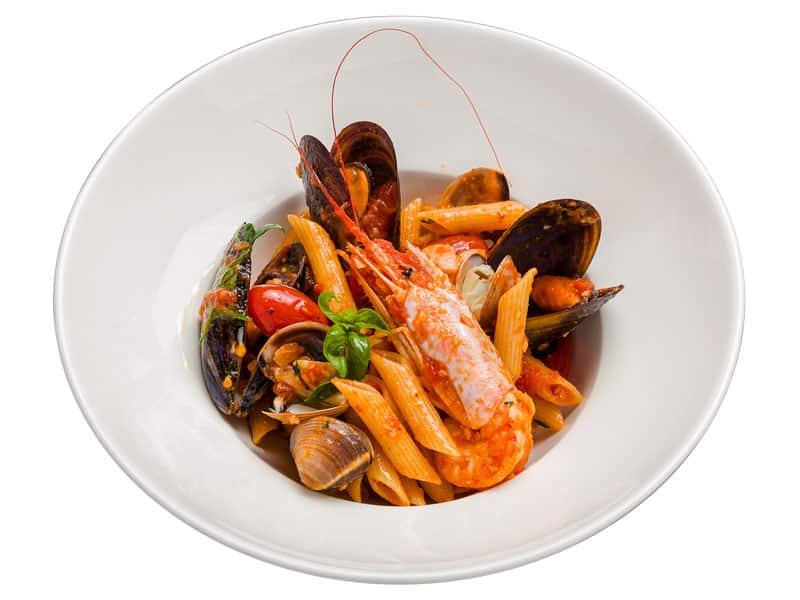 Penne with seafood delivery