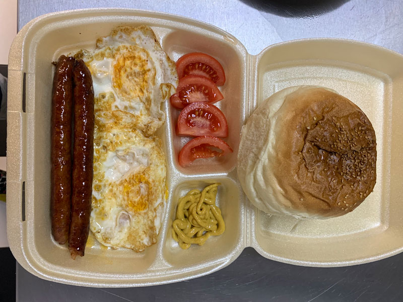 Eggs and sausages delivery
