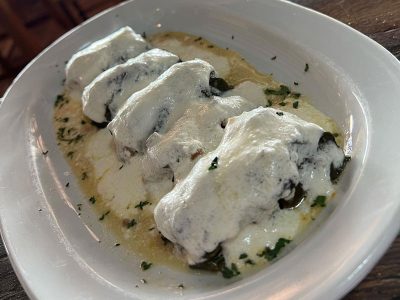 Lamb sarmice topped with cream Restoran Sojenica delivery