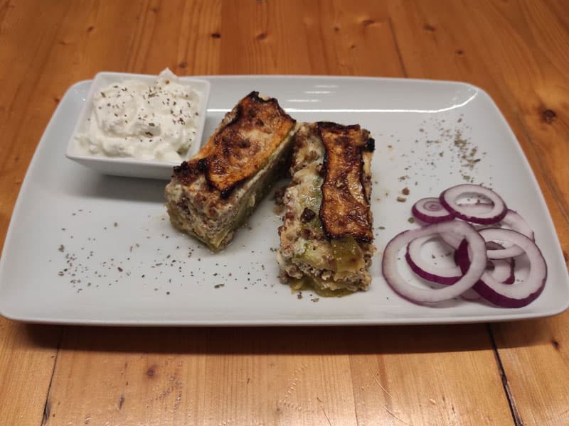 Moussaka with zucchini delivery