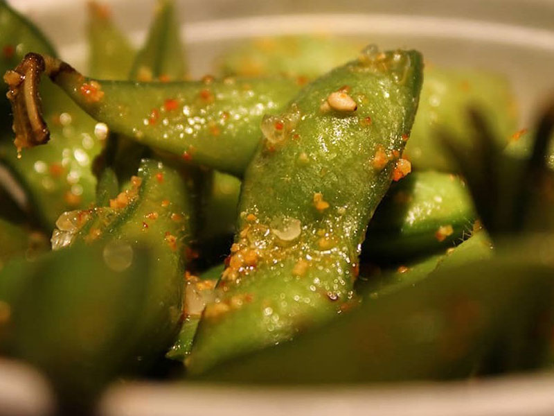 Spicy edamame delivery