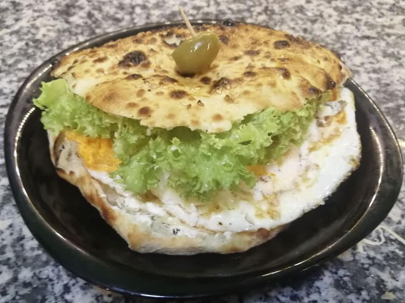 Sandwich with 3 fried eggs delivery