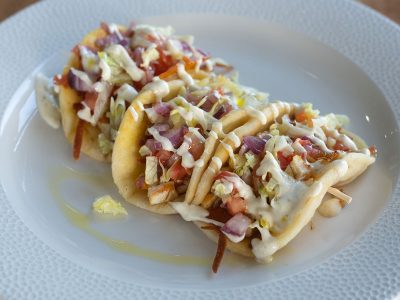 Tacos con polo Brunch Lounge Promenada delivery