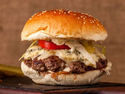 Triple cheese burger Brunch burger bar delivery