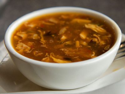 5. Hot n sour soup with vegetables Zrno Pirinča delivery