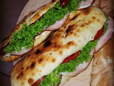 Sandwich with smoked ham Panda Picerija 011 delivery
