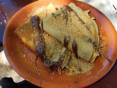 Pancakes with nutella and plasma biscuit Porta Restoran delivery