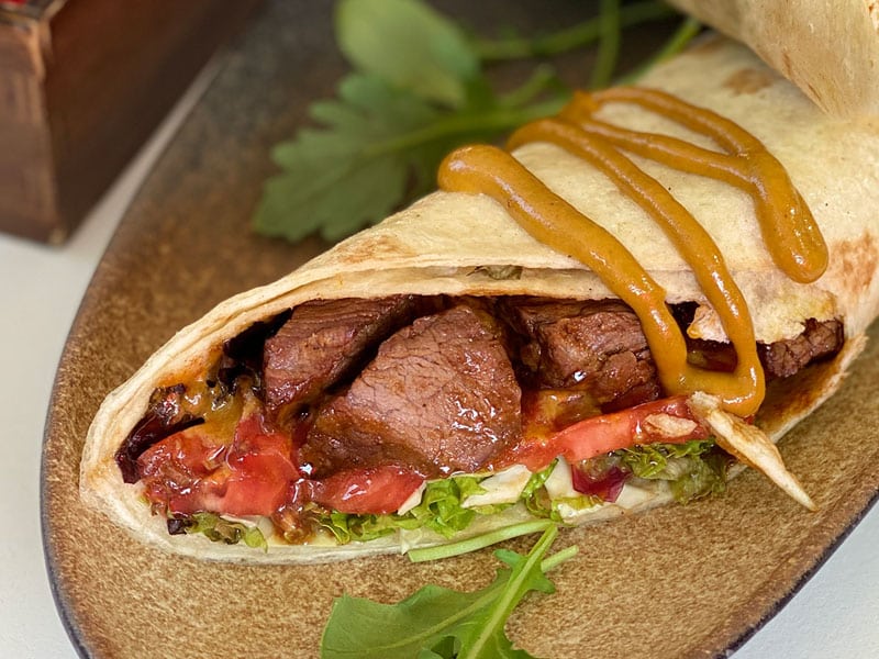 Tortilla with steak delivery