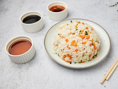 85. Rice with eggs and vegetables in soy sauce Chaos Novi Beograd delivery