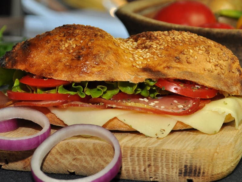 Sandwich with prosciutto delivery