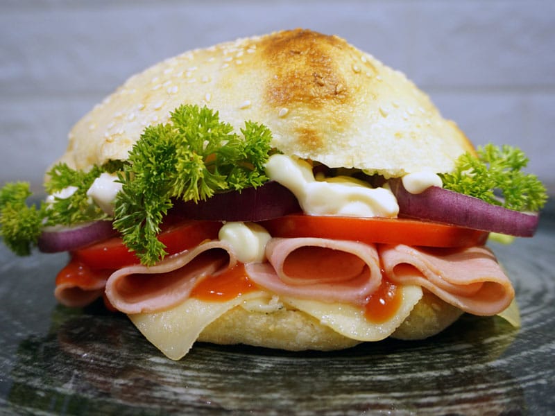 Sandwich with ham delivery