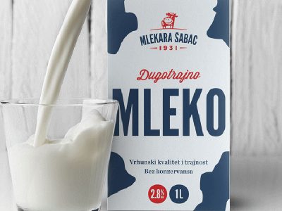 Mleko dugotrajno 1L Mlekara Šabac Vuk Market dostava