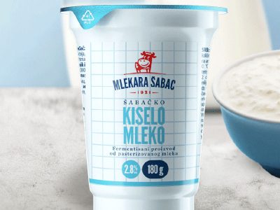 Kiselo mleko 180ml Mlekara Šabac Vuk Market dostava