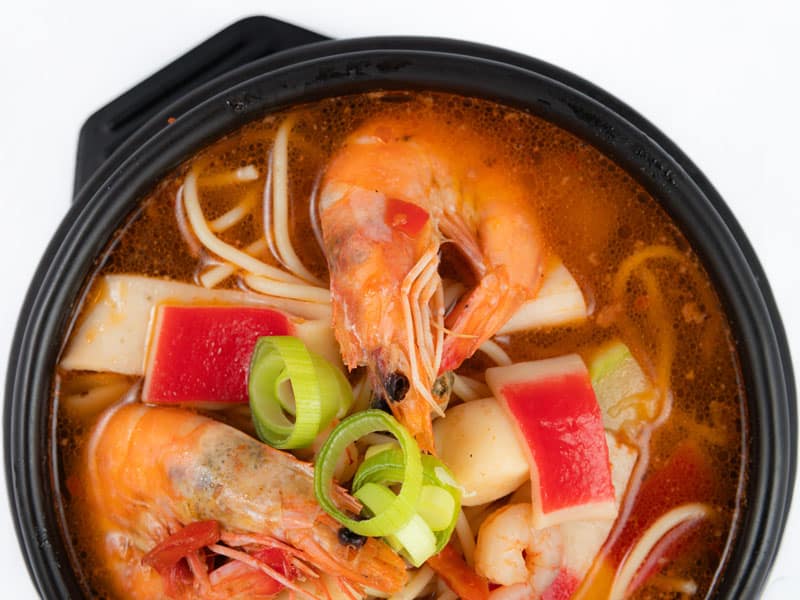 Seafood soup with noodles delivery