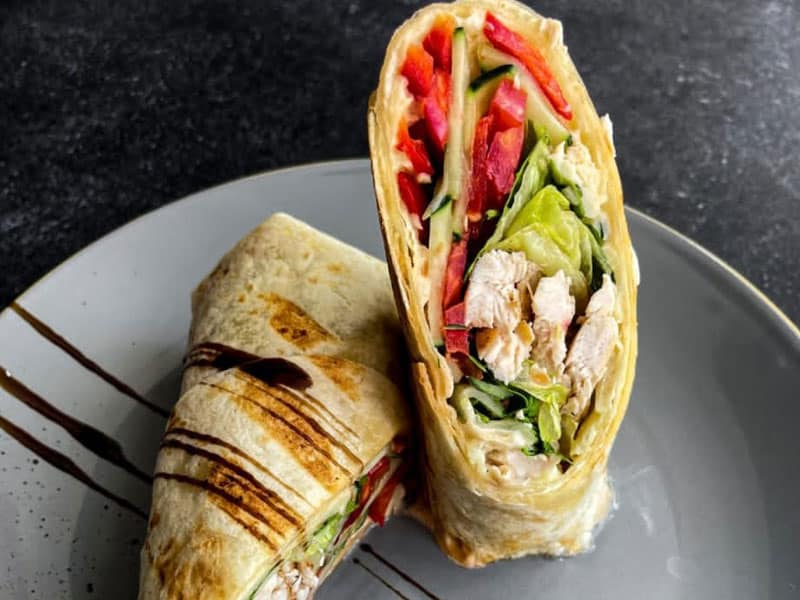 Tortilla with chicken and vegetables delivery
