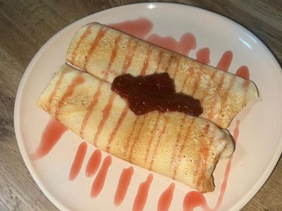 Pancake with strawberry jam Empasto delivery