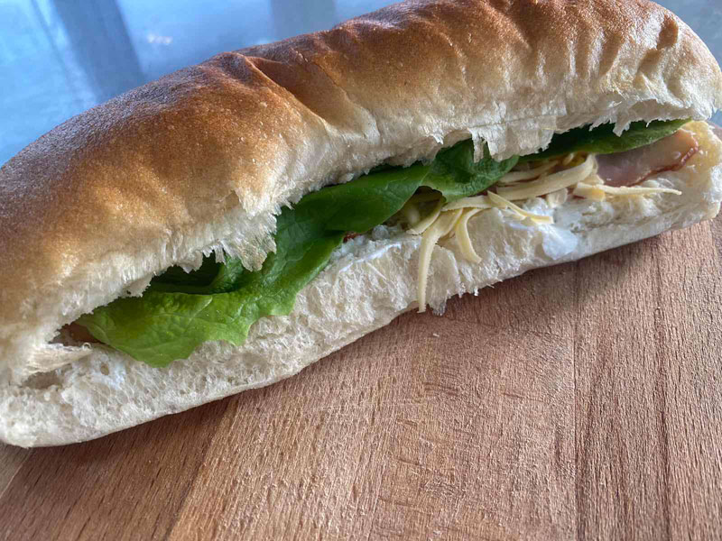 Sandwich with smoked ham delivery