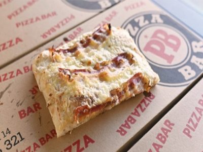 Carbonara pizza cube Pizza Bar delivery