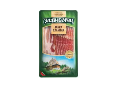 Zlatiborac - tanka slanina, slajs 100g Alideda Market delivery