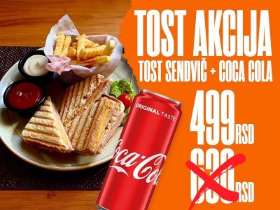 Tost sandwich + Coca-Cola - Original 0.33L - Action Rustico delivery