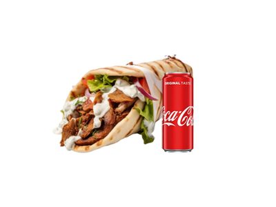 Giros mix veliki + Coca-Cola-Original 0,33l Gyros by Solunac Loznica dostava