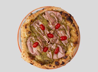 Pizza mortadella  and  pistachios Banjac 1982 delivery