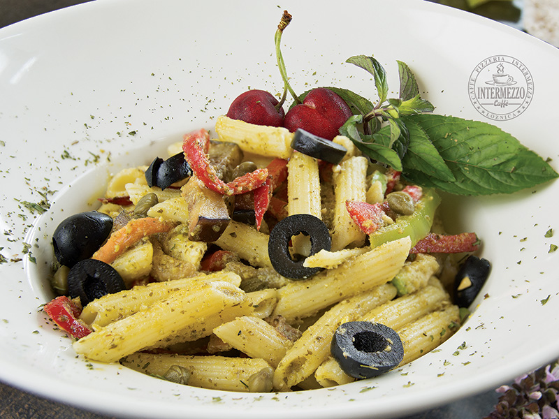 Penne with grilled vegetables delivery