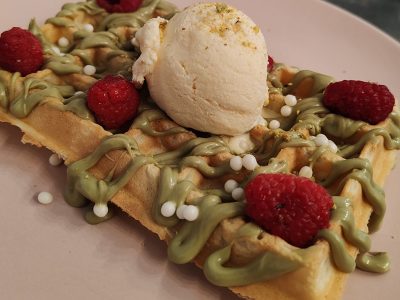 Pistachio waffle Caffe Waffle delivery