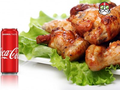 500g chicken wings + Coca-Cola - Original 0.33L Pečenjara Njuškica delivery