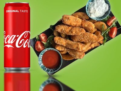 Chicken sticks with sesame + Coca-Cola - Original 0.25L Good Times delivery