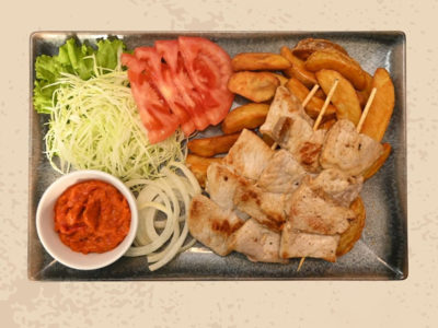 Pork skewers - meal La Fiesta Ketering delivery