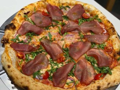 Bresaola pizza Bianco Ruma delivery