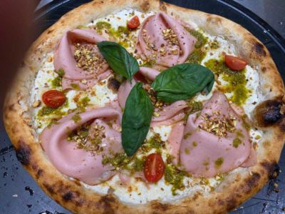 Mortadella pizza Bianco Ruma delivery