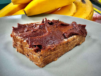 Banana bread slice with choco spread Zdrava Priča delivery