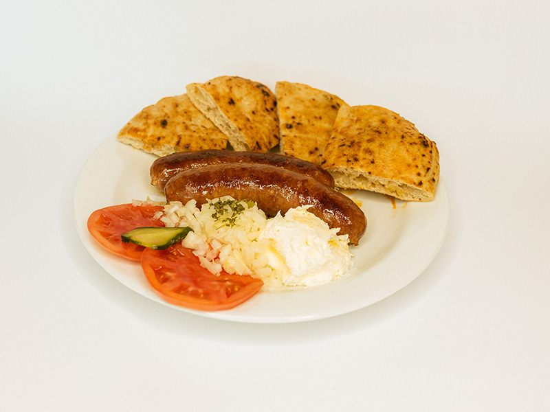 Smoked pork sausage with cheese delivery