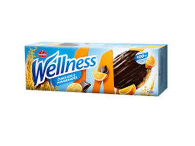 Wellnes, integralni keks sa narandžom preliven čokoladom, 155g Alideda Market delivery