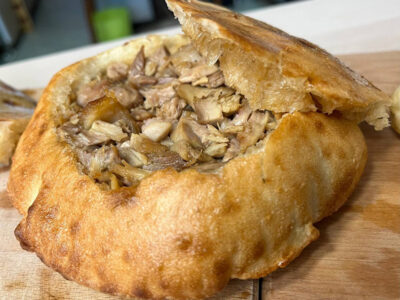 Bun set with chopped pork and pork melt Mia Bellissima Pečenjara delivery