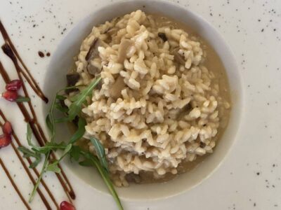 Arborio rice with mixed mushrooms Maria Partel delivery