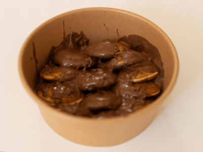 Mini american pancakes with black cream Banjac 1982 delivery