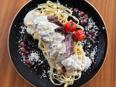 Tagliata steak with four types of cheese Maria Partel delivery