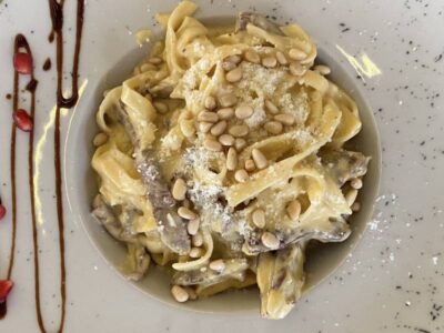 Tagliatelle with steak Maria Partel delivery