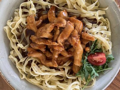 Chicken on fire Maria Partel delivery