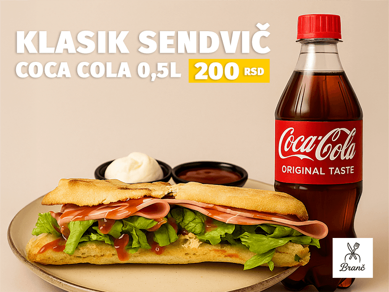 Klasik Sendvič i Coca Cola 0,5l
