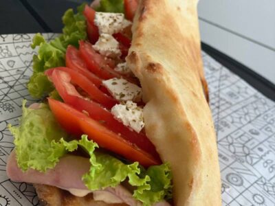 Focaccia sandwich with ham Bianco Ruma delivery