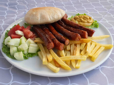 Grill Sausage meal Amos picerija delivery
