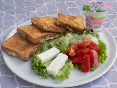 French toast Amos picerija delivery