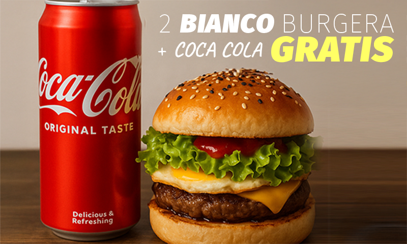 2x Bianco Burger + 2x Coca Cola gratis