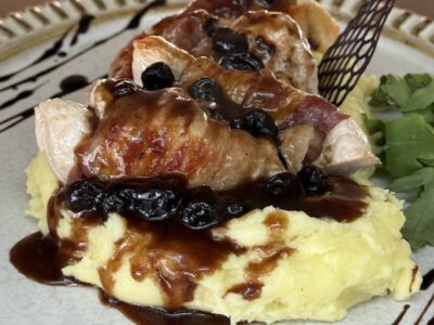 Grilled turkey fillet with blueberry sauce Maria Partel delivery