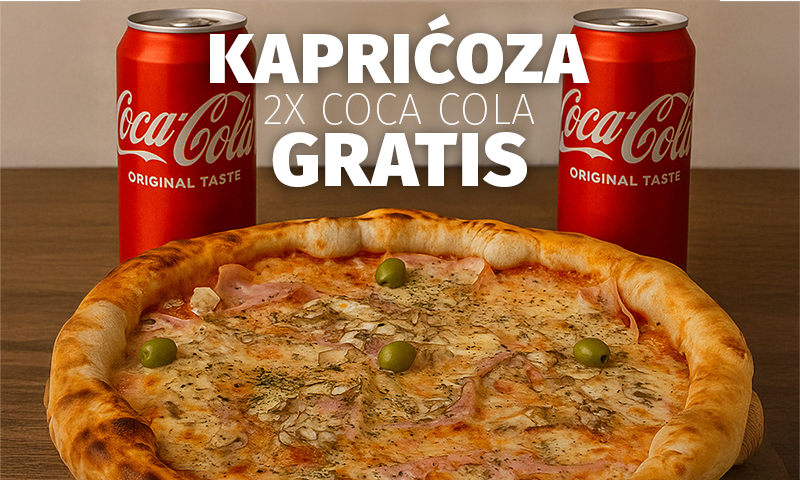 Bianco Porodična Pica + 2x COLA